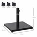 Base Chapéu de Sol com Roda Aço Outsunny 45x45 Preto