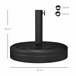 Base Chapéu de Sol HDPE, concreto, aço Outsunny Preto