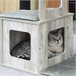 Arranhador para Gatos Aglomerado de Madeira, Pelúcia e Juta Cinza