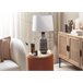 Beliani Candeeiro de mesa SHEBELLE Branco/ Bege