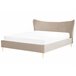 Beliani Cama Terciopelo CHALEIX 188x212 Cinza Claro