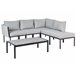 Beliani Conjunto lounge Aço SKALA Cinza Claro