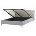 Beliani Cama com armazenamento Poliéster METZ 192x215 Cinza Claro