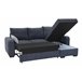 Chaise longue com cama BROADWAY reversível 3 lugares cinza escuro Cinza Escuro