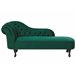Beliani Chaise longue versão à esquerda Veludo NIMES Verde Escuro