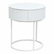 Mesa de apoio Rill redonda com gaveta [en.casa] 40x40 Branco