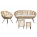 Beliani Conjunto lounge Rattan/vime MARATEA/CESENATICO Natural