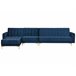 Beliani Sofá-cama Veludo ABERDEEN Azul Marino