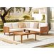 Beliani Conjunto lounge Madeira de acácia BARATTI Bege