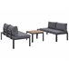 Beliani Conjunto lounge PIENZA Preto