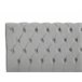 Beliani Cama com estrado Veludo AVALLON 152x233 Cinza Claro