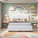 Cama, LED, cama adolescente, cama de casal, gavetas Branco