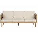 Beliani Conjunto lounge Madeira de acácia BARATTI Creme