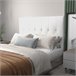 Cabeceira para Cama MDF, Linho e Espuma HOMCOM, casa - quarto Branco