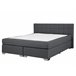 Beliani Cama continental Poliéster ADMIRAL 170x210 Cinza Escuro