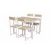 Conjunto de mesa e 4 cadeiras COMET Natural/ Branco