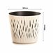 3x plantas redondas de plástico Sandy Round Creme