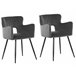 Beliani Silla de comedor SANILAC Cinza Escuro