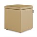 Puff Cube Arcon Leatherette Abafador marinho interno HAPPERS Castanho Claro