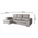 Sofá-cama Chaise Longue Daniel 270 cm Sofá-cama Chaise Longue Daniel 270 cm Areia