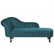 Beliani Chaise longue versão à esquerda Veludo NIMES Azul/ Verde