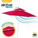Guarda-sol octogonal de com teto duplo e proteção UV35 + Aktive Beach Vermelho