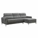 Chaise longue com cama ELIA Cinza