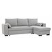 Chaise longue com cama MARLON reversível 3 lugares cinza Cinza