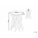 Beliani Mesa de jantar HUDSON 36x36 Branco