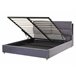 Beliani Cama baú Veludo BATILLY 154x224 Cinza