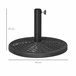 Base de Chapéu de Sol HDPE, metal, cimento Outsunny Preto