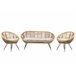 Beliani Conjunto lounge Rattan/vime MARATEA Natural