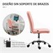 Cadeira de Escritório PVC, Espuma, Aço e Placa Multicamadas Rosa