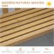 Banco de Exterior Madeira de Abeto Outsunny 144x60 Laranja