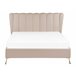 Beliani Cama com estrado Veludo MIRIBEL 167x218 Bege
