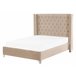 Beliani Cama Veludo LUBBON Bege