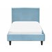 Beliani Cama Veludo FITOU 100x214 Azul Claro