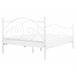 Beliani Cama com estrado Metal DINARD 167x208 Branco
