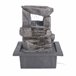 Fonte de água Well Home com design de 2 pedras e luzes Cinza