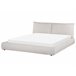 Beliani Cama com estrado Bombazine VINAY 196x233 Bege