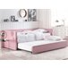 Beliani Cama com estrado Bombazine MIMIZAN Rosa