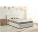 Cama dobrável com cabeceira + colchão Branco