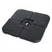 Base para Chapéu de Sol de 4 Peças HDPE Outsunny 50x50 Preto
