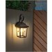 Beliani Iluminação de parede para exterior TANGON Preto