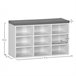 Banco de sapato Samuel 9 Furos 81 Branco/cinza