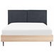 Beliani Cama com estrado Poliéster IZERNORE 187x215 Cinza Escuro