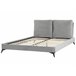Beliani Cama com estrado Veludo MELLE 176x233 Cinza