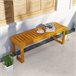 Banco de Jardim Madeira de Pinho Outsunny Castanho