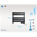 Toalheiro eléctrico compacto 100W Preto