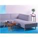 Beliani Conjunto de mesas VEGAS 48x48 Castanho